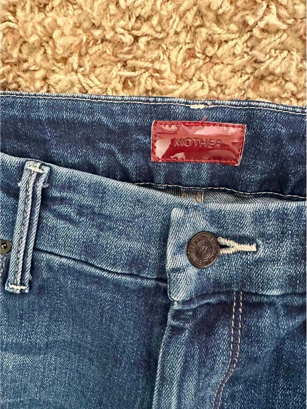 Mother High Waisted Looker Ankle Fray Jeans Size: 27 - Picture 4 of 6